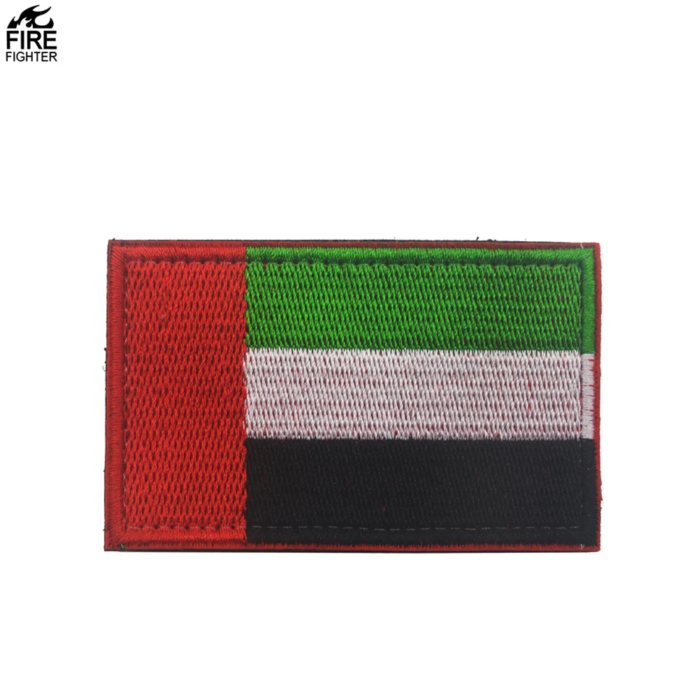

In the Middle East UAE Flag Embroidered Patch Lebanese Iron-On National Emblem V90450, Customized colors