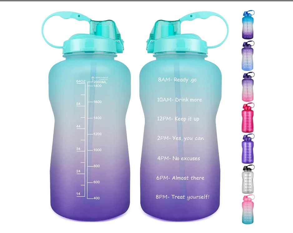 

Amazon Hot Sale Large Water Bottle Bottle Pump Fitness Kettle Eco Friendly Motivational Plastic Water Bottle
