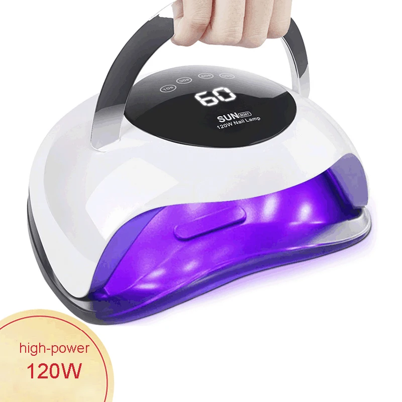 

UV Nail Lamp 120w High Power Nail Polish Gel Fast Drying Naillamp Lampada Unghie 36 LEDs Nagel Droger Smart Sensor Nail Dryer, White