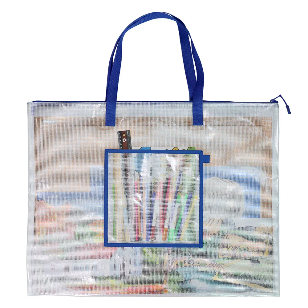 

PVC Transparent Bulletin Boards Storage Bag for Teaching Materials Waterproof