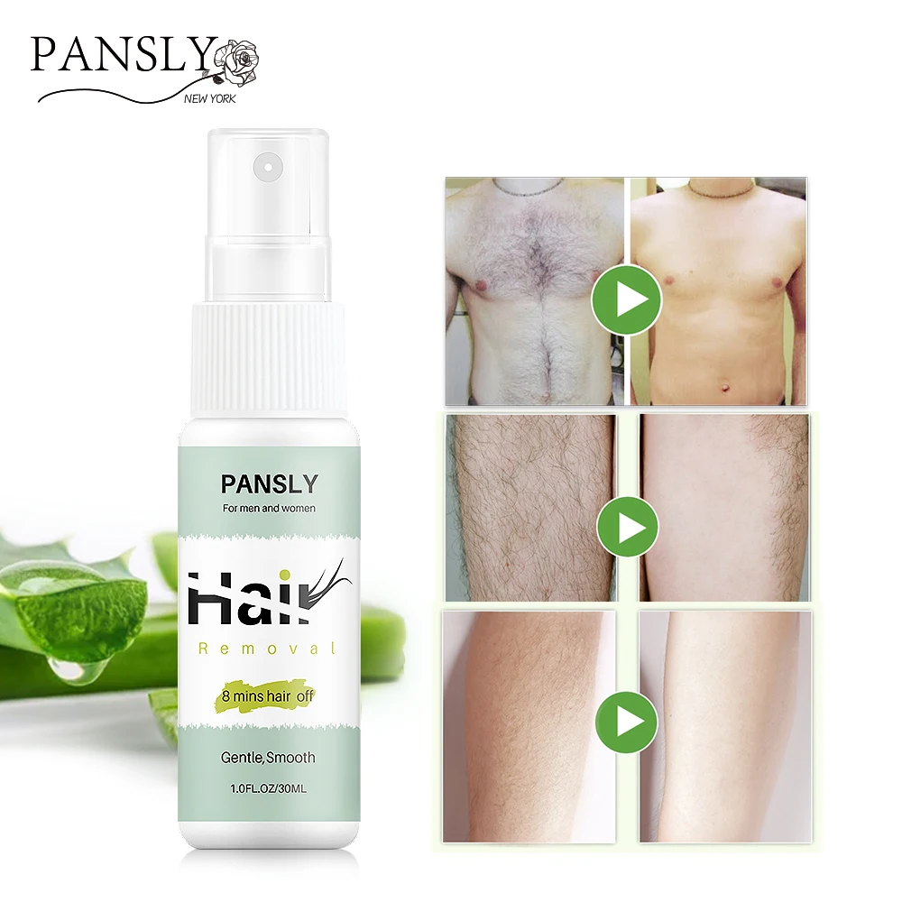 

Private Label Pansly Body Hair Removal Painless Depilation Spray Face Hand Body Armpit Underarm Bikini Hair Removal Cream