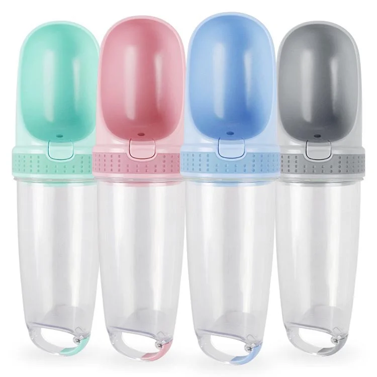 

Wholesale Customized Portable Pet Dog Water Bottle Eco-Friendly Outdoor Travel Cat Dog Water Bottle ABS Pet Water Bottle, Green,pink,blue,gray