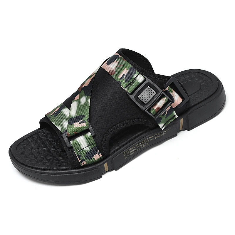 

New design outdoor summer beach flat slides sandals for men shoes men's sandals