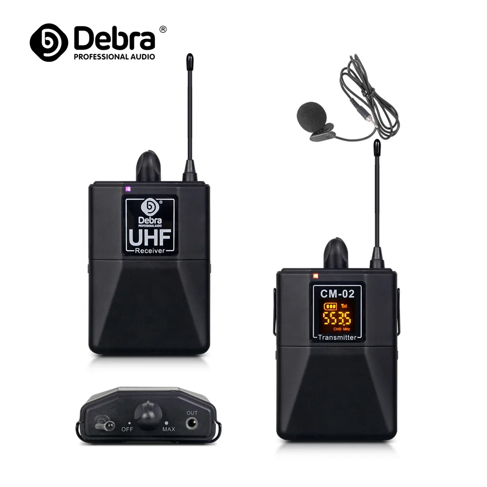 

Debra Audio UHF CM01 Wireless Lavalier cilp Microphone 2Channels for DSLR Camera Live phone recording