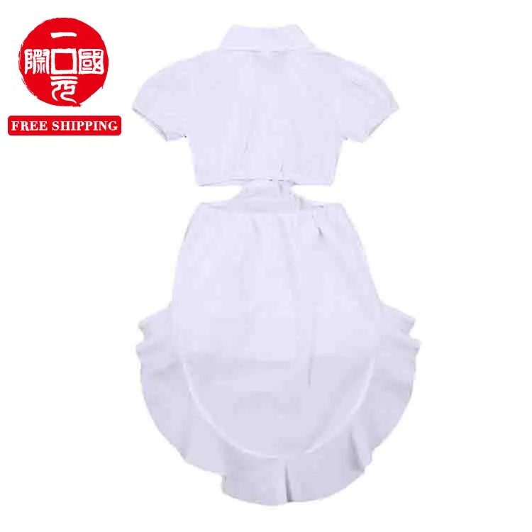 

2021 new European and American girls waistless dress children summer irregular dovetail dress