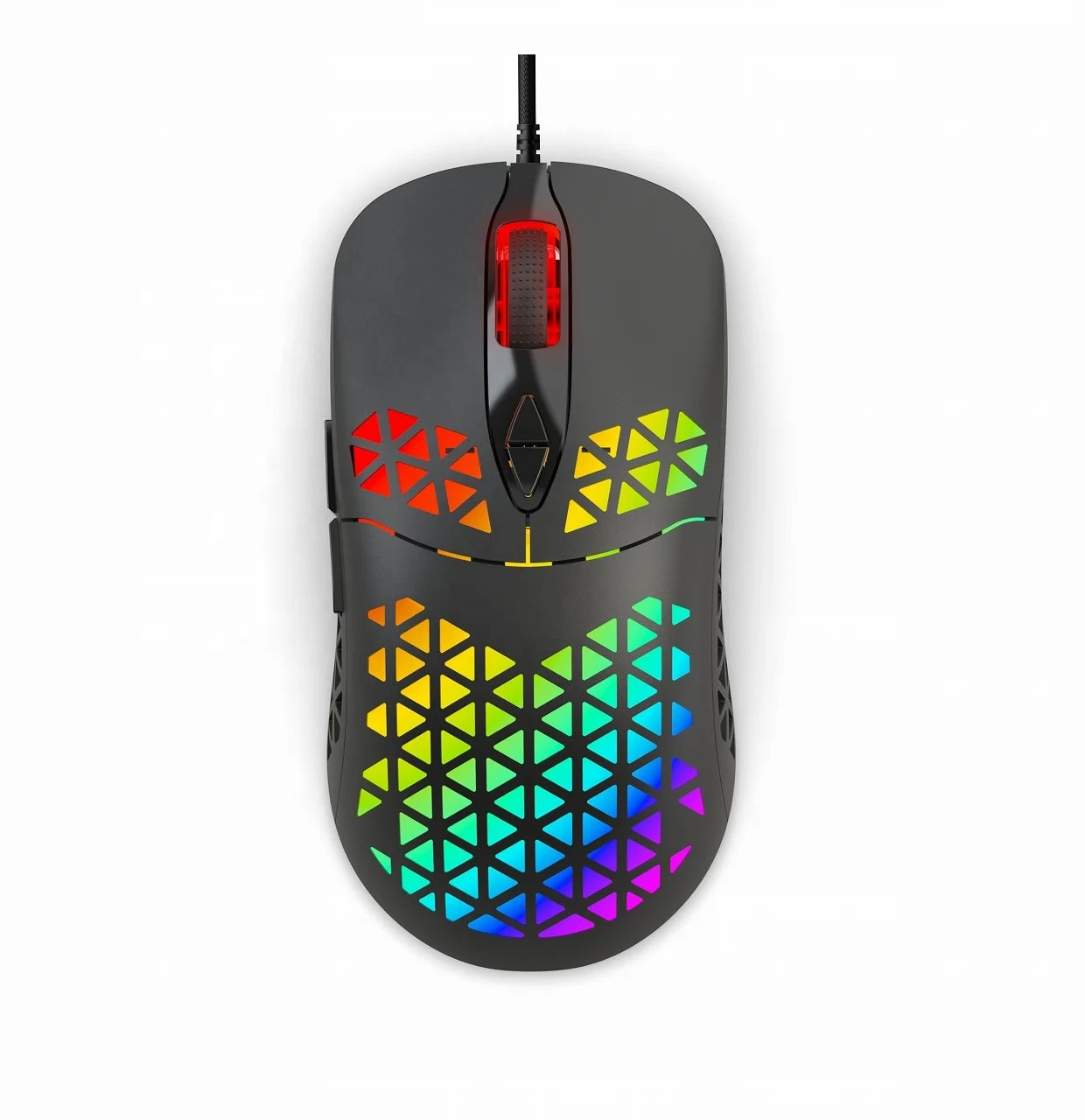 

Cheap Black Optical RGB Wired USB PC Computer Lightweight Honeycomb Gaming Mouse