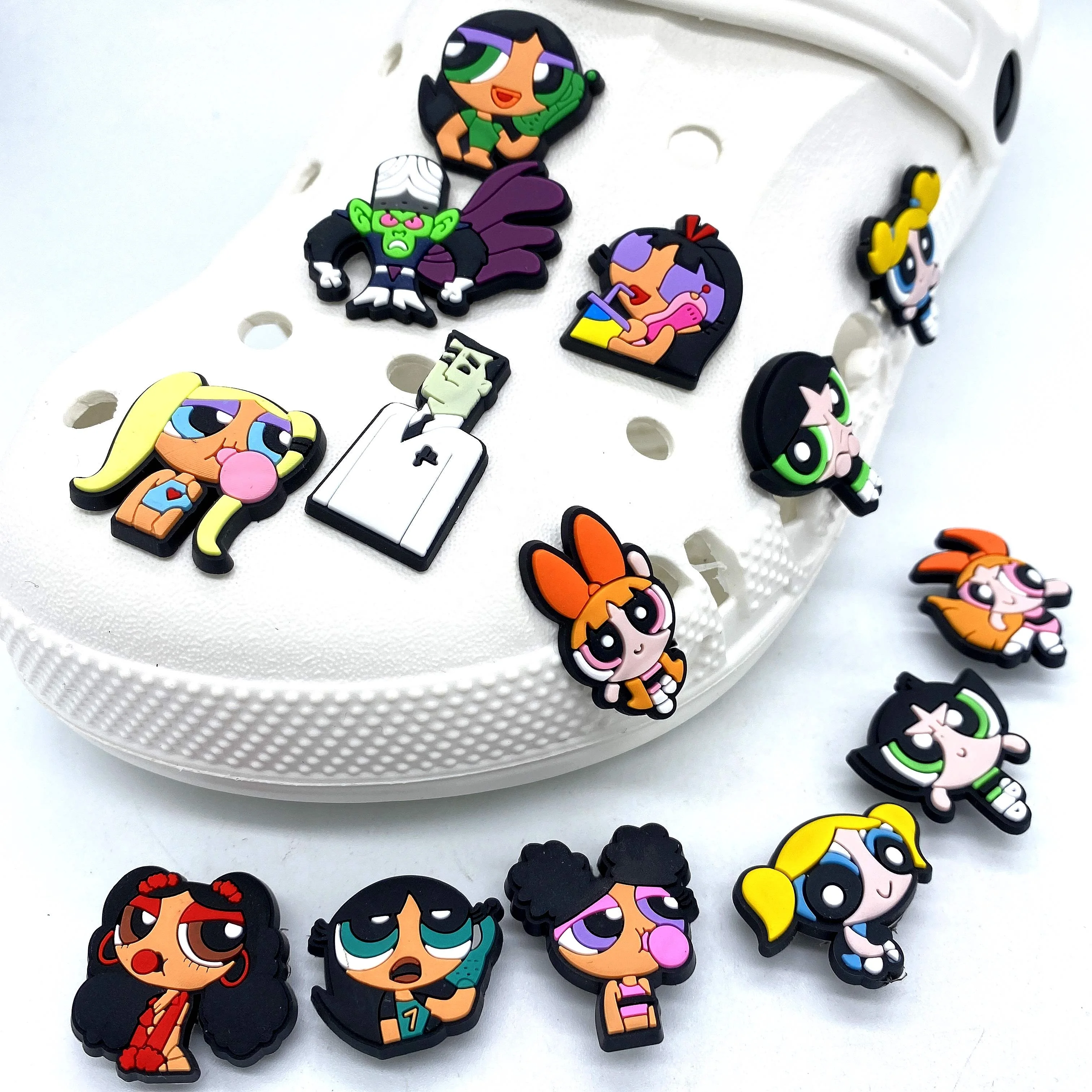 

The Cute Girl Soft PVC shoe charms Cartoon PVC Shoe Charm for gift clog charm, Picture
