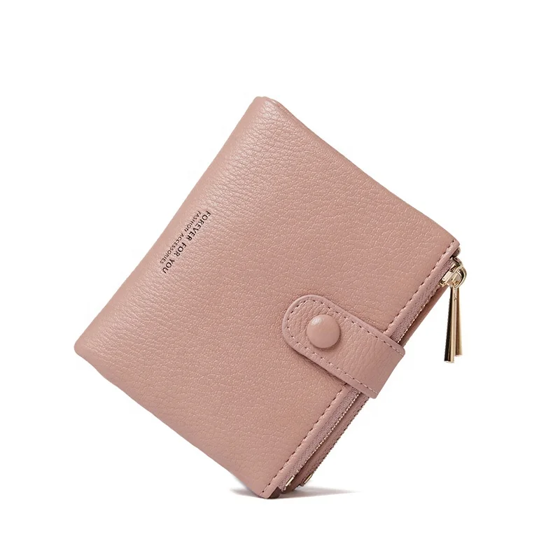 

Stock Personalized wallets for women fashionable double zipper wallet purse