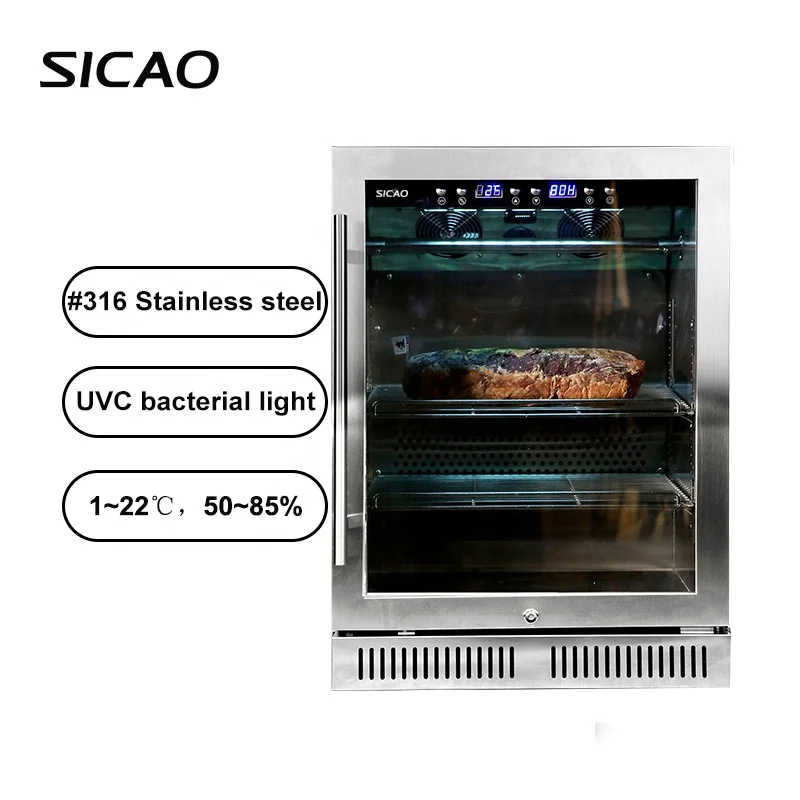 
Age machine display Cooler 2020 Small Steak Fridge Da-150as Mini Duck Home Cabinet Dry Meat Aging Refrigerator for meat 