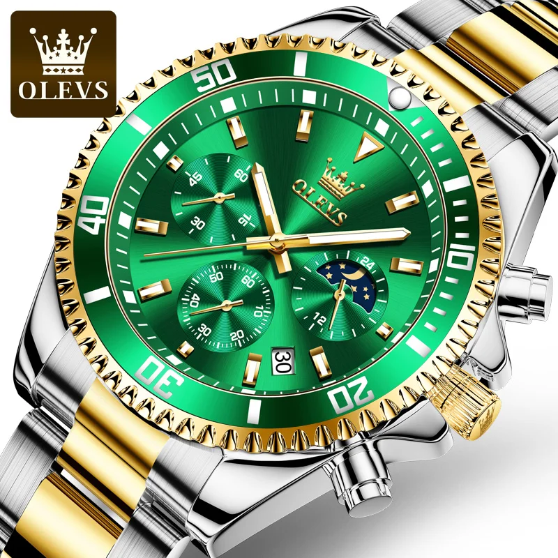 

OLEVS 2870 OEM Luxury Mens Watches Sports Chronograph Waterproof Analog Date Quartz Men wristwatch