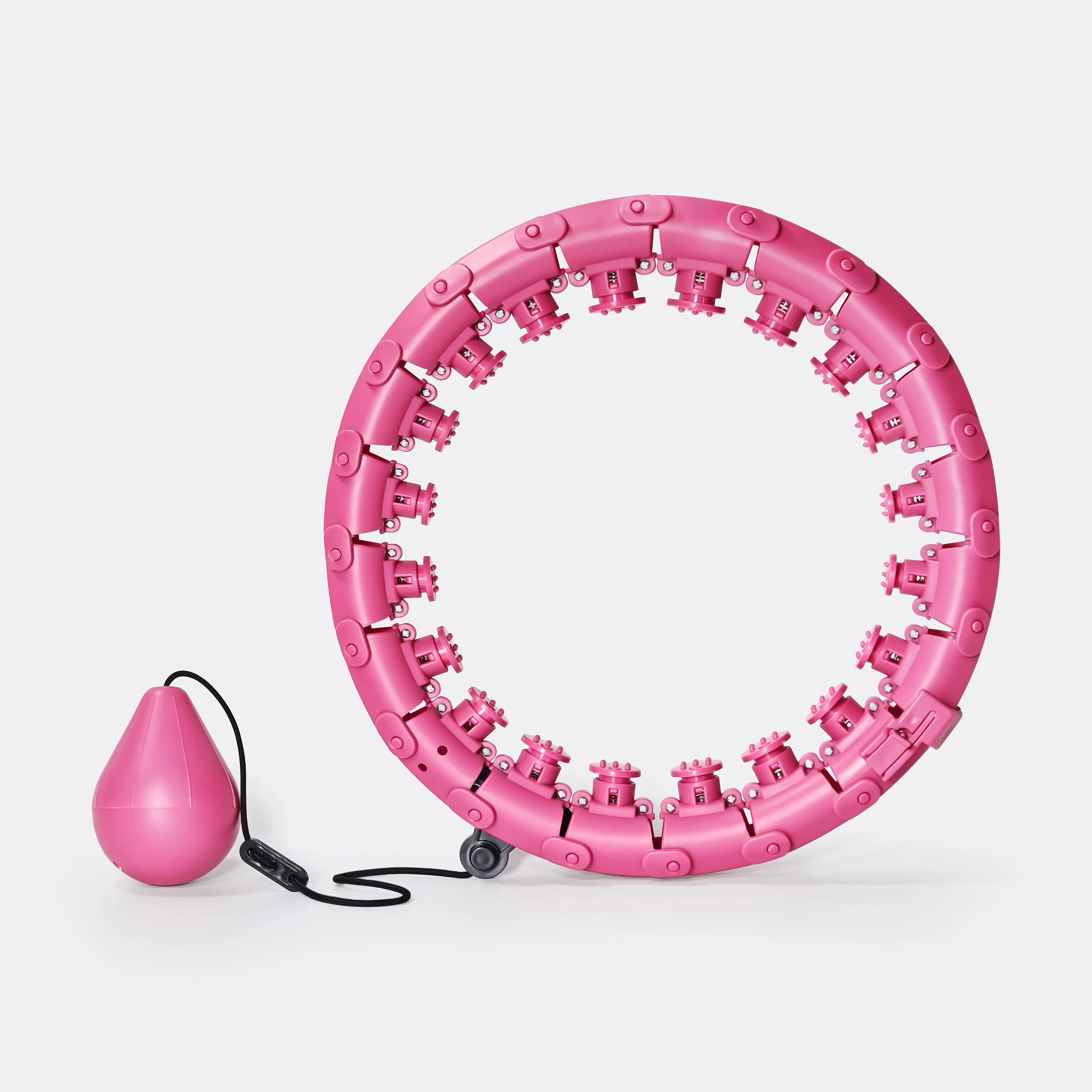 

Smart Dropshipping High Quality Wholesale Weighted Loss With Counter Exercise Kids Hoop Hula, Pink
