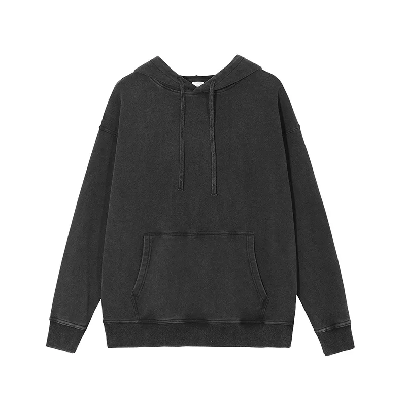 

OEM Hip Hop Streetwear Loose Vintage Washed Custom Sweatpants and Hoodie Set Sweatsuit