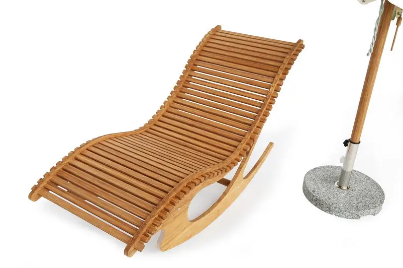 
Flex Sun modern design outdoor garden furniture set bamboo lounge chair rocking chair 