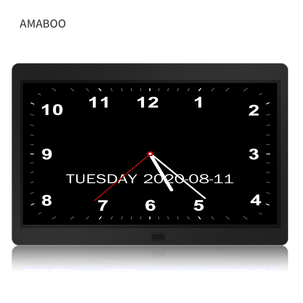 

Bed Side10 Inch Black Mordic Calendar Day Lcd Alarm Battery Wireless Charging Table Display Large Digital Wall Clock, Black/white/wooden/drawing