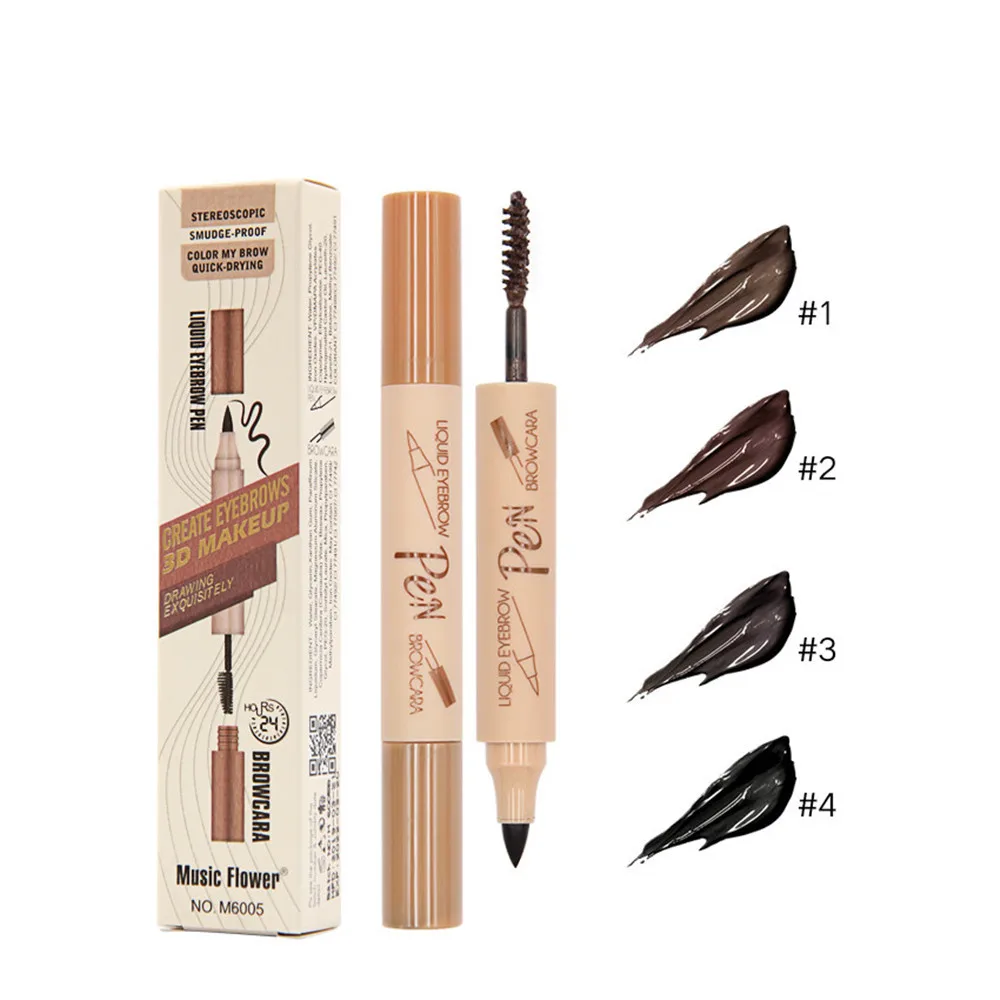 
Double Head Eyebrow Waterproof 4 Colors Eyebrow Pencil Permanent Eyebrow Cream 