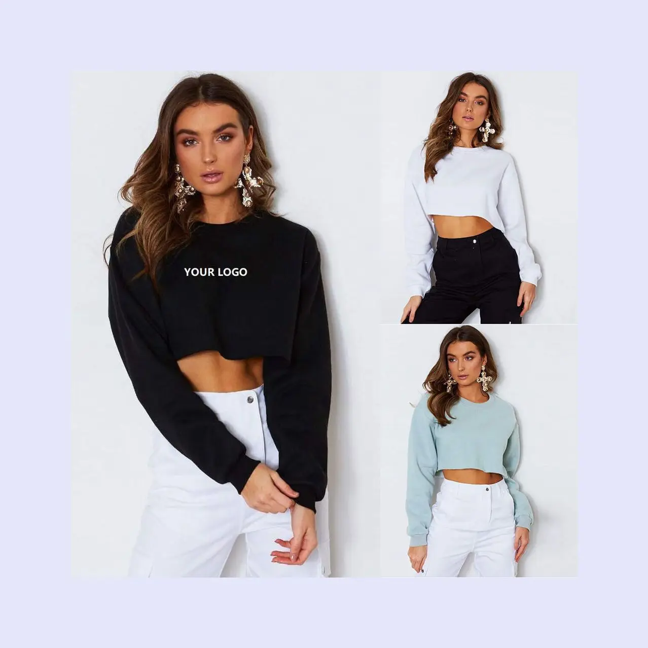 

High quality cotton crop top t shirt femme women oversized custom print crop tshirt cotton crop top t-shirt, Custom colors