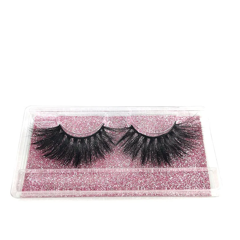 

Christmas new 25MM mink eyelash box, eyelash production factory custom, Black color