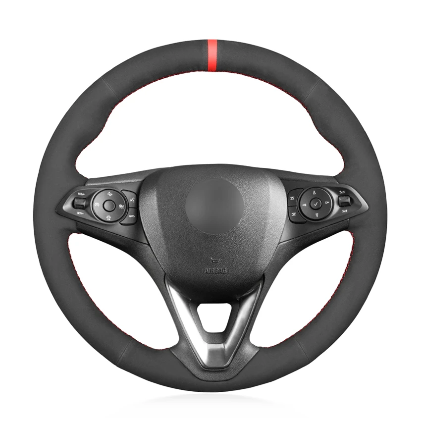 

Hand Stitching Suede Steering Wheel Cover for Opel Vauxhall Astra K Corsa E Crossland X Grandland X Insignia CT B Karl Zafira