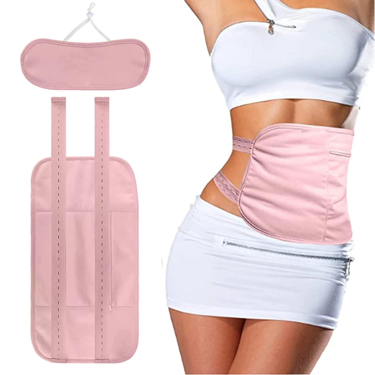 

Reusable Castor Oil Pack Waist and Neck Wrap 2Pcs Set Reusable Castor Oil Pack Wrap for Waist and Thyroid Neck