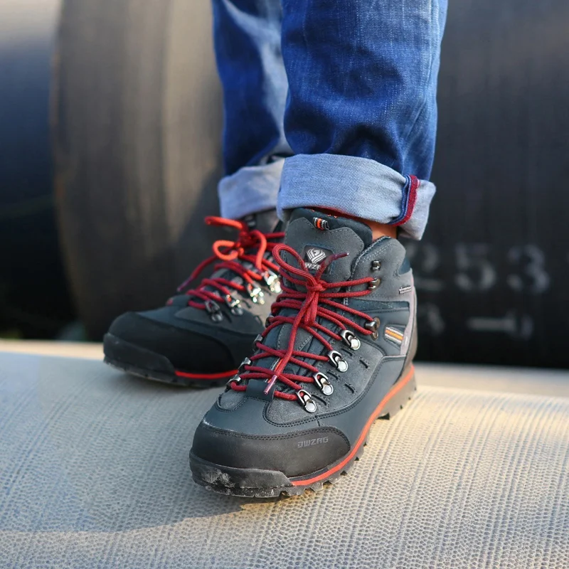 
Men Hiking Shoes Boots outdoor shoes trekking shoes waterproof Winter High Top Mountain Climbing Sneakers Hunting Boots for Men 