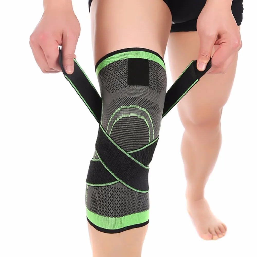 

3D Weaving Compression knee brace strap for Men & Women, Kneepad Support with Adjustable Strap for Pain Relief, Running, Black,blue,green