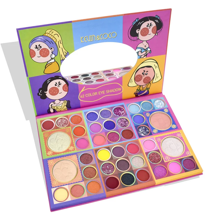 

High Quality 42 Colors Eyeshadow Palette Cheap Eyeshadow Palette Low MOQ