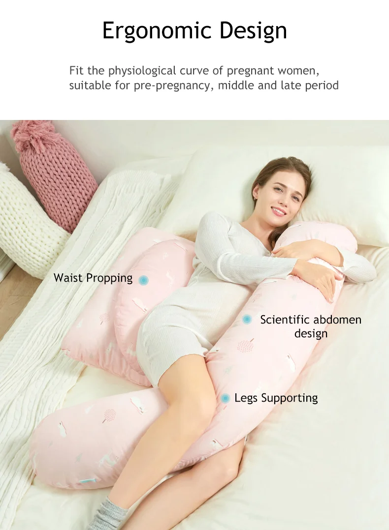 Organic Maternity Bamboo Outer Cover Full Body Pregnancy Pillow For Pregnant Women manufacture