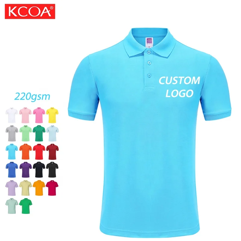 

2020 China Hot Sale 220GSM Short Sleeve Men Collar Polo T-shirts