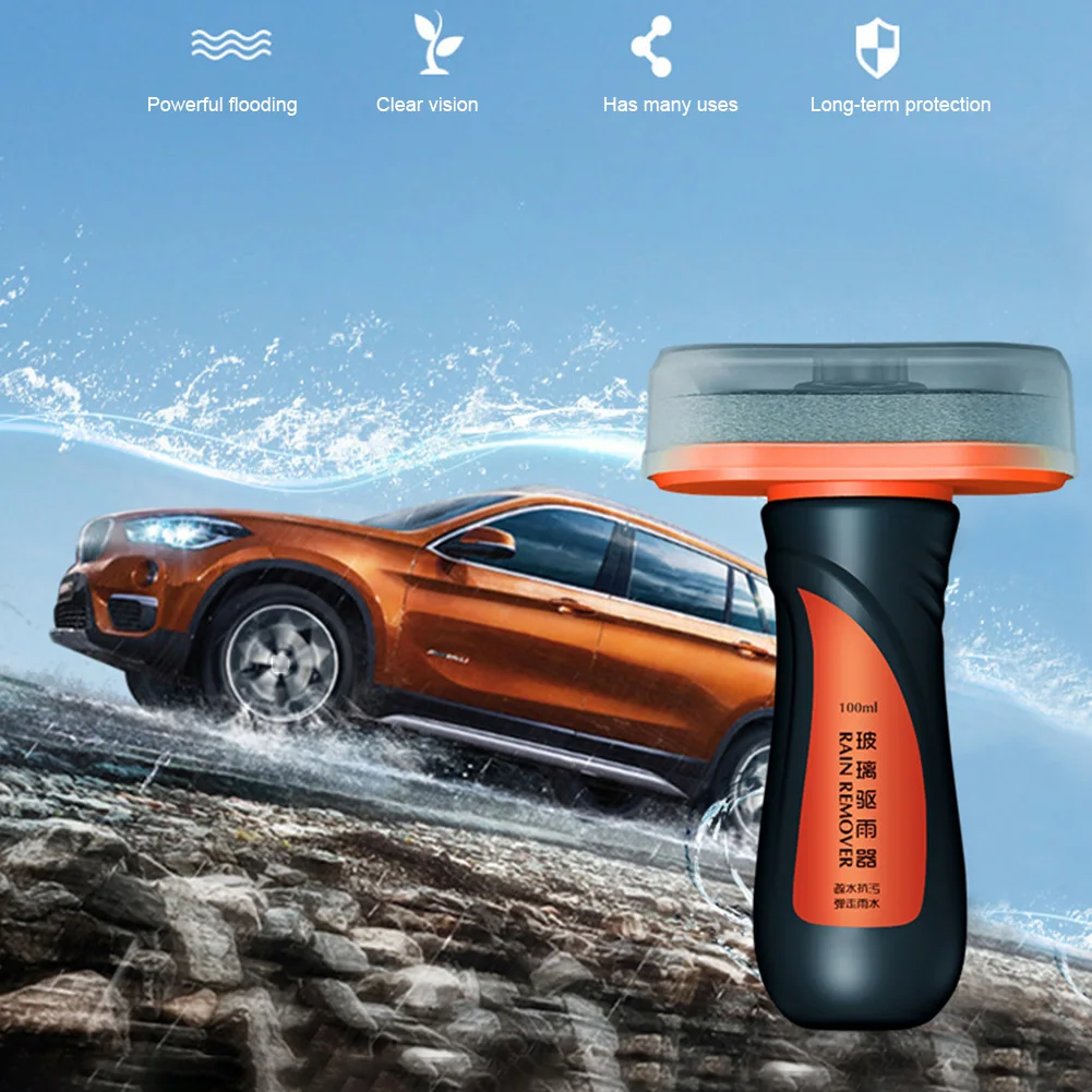 

New car glass degreasing film front windshield wiper cleaner abrasive emulsion long lasting and transparent water drive, Black