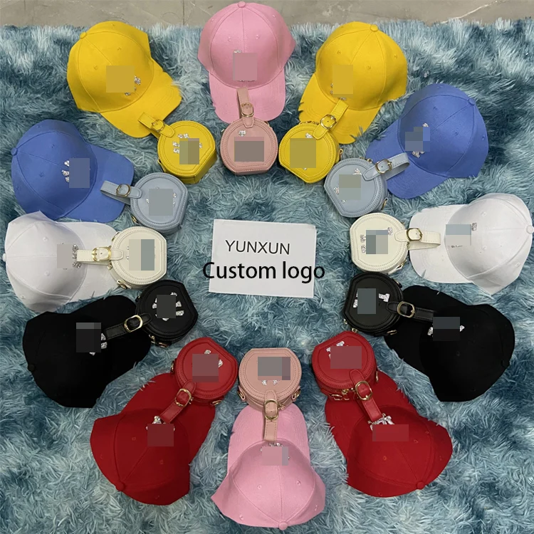 

2021 Wholesale New Fashion Replicate Female Handbag Luxury La Purses And Hat Sets Women Branded Hand Bag Ny Hat And Purse Set