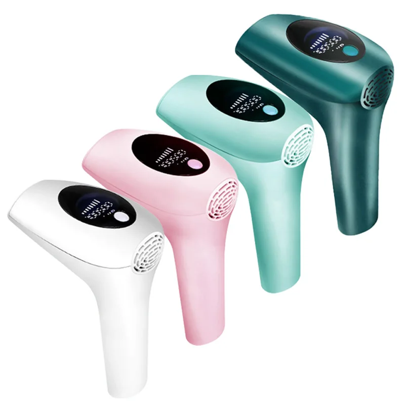 

2022 High Quality Private Label Permanent Home Use Handset Ice Cool IPL Hair Removal 900000 Flashes Wholesale Price, White pink green dark green
