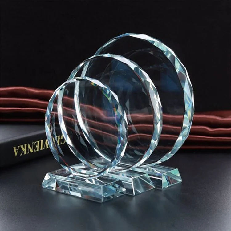 

guangzhou cheap wholesale Personalized Blank Crystal Glass Medal Trophy For Souvenir Events