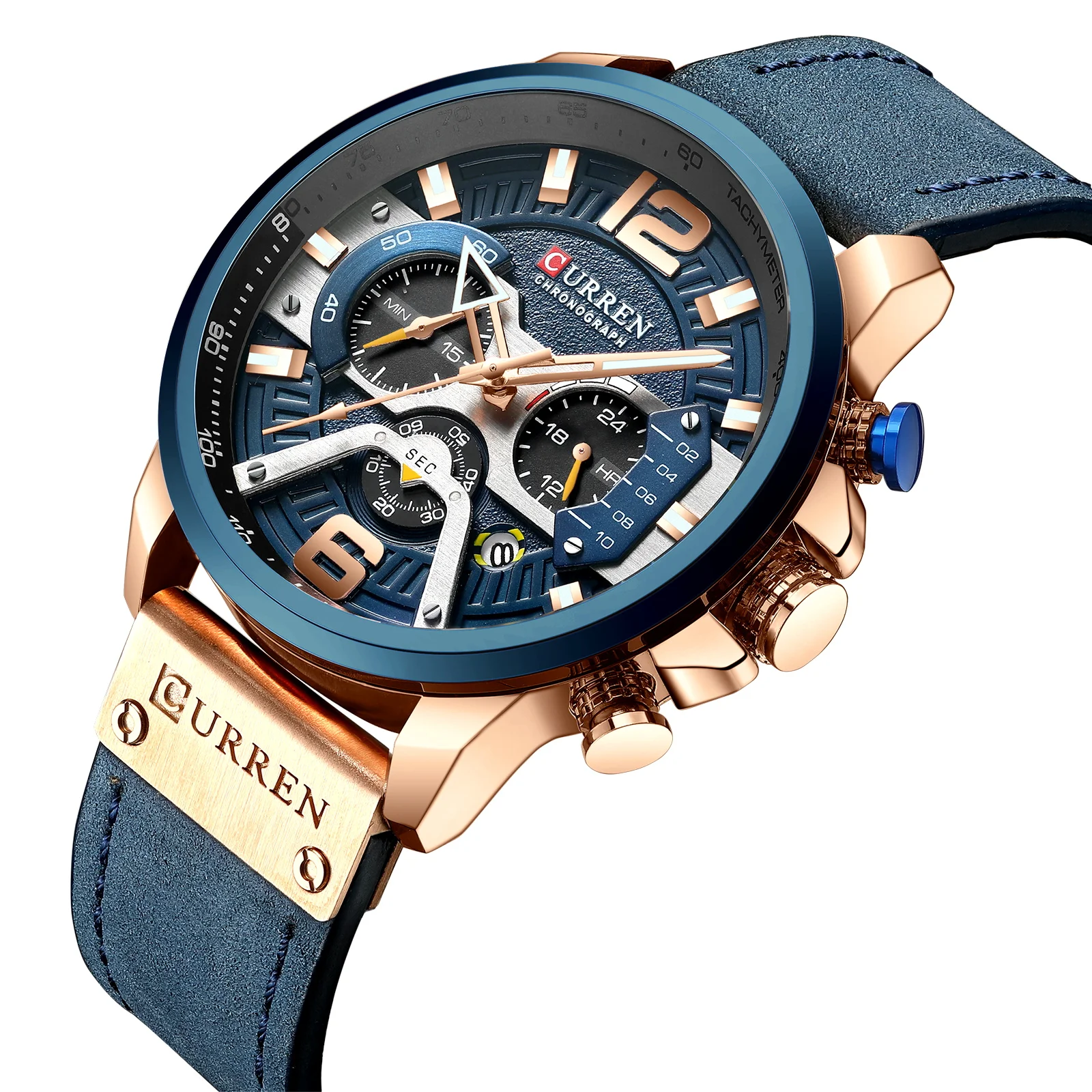 

CURREN 8329 Luxury Brand Quartz Men Watch Military Waterproof Leather Strap Sport Mens Watches Fashion Casual Male Clock