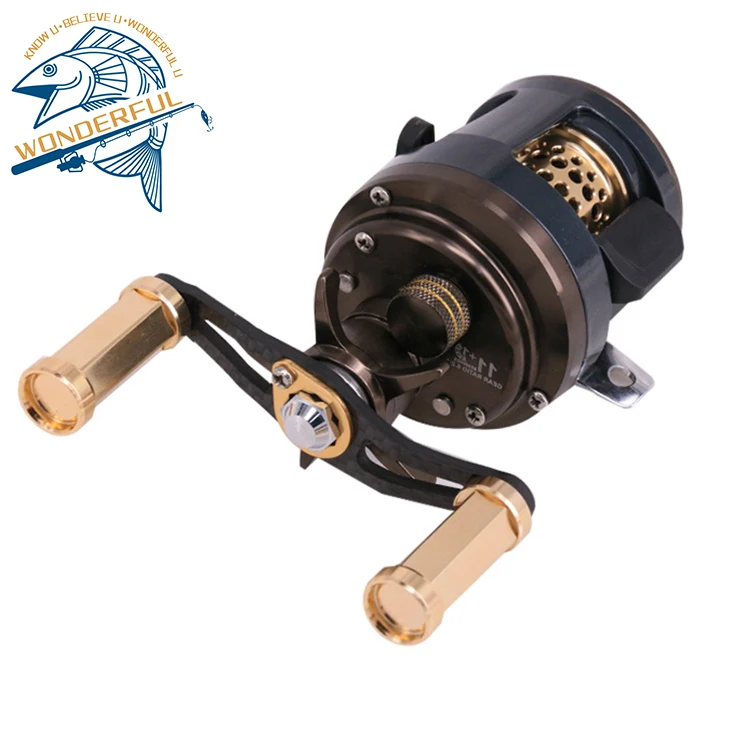 

Hot Sale Aluminium Alloy 11+1BB 4kg Light Weight Max Drag Micro Drum Trolling Mini Round Fishing Reel With Magnetic Brake, 1colors