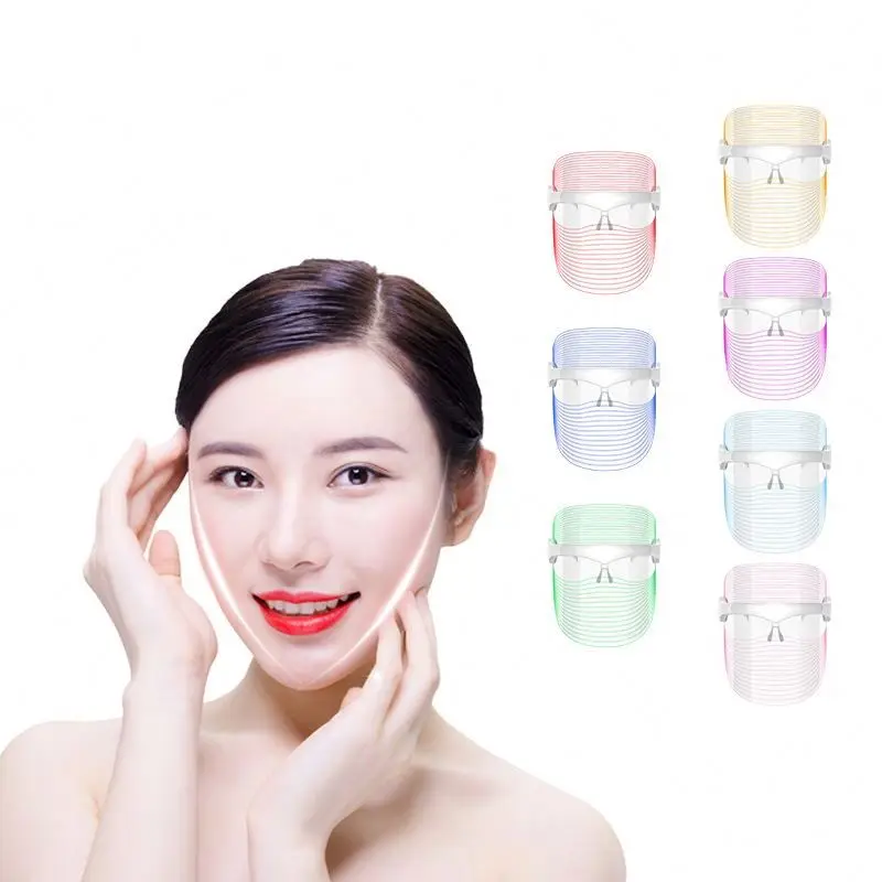 

Portable USB Rechargeable Led light therapy mask professional beauty salon equipment 7 color led light therapy mask