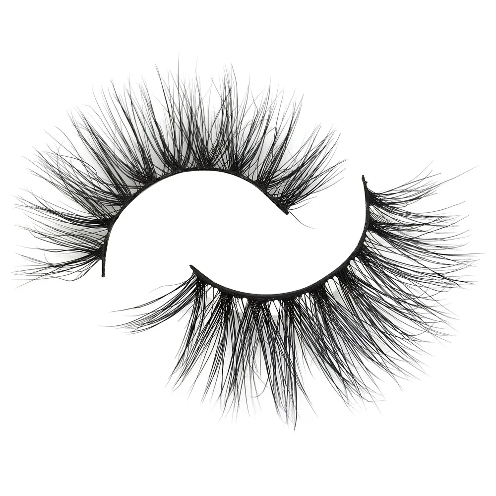 

AliLeader 100% Ready Mnk Fur Eye Lashes Fluffy Mink Eyelashes Thick Strong 5D Mink Eyelashes, Natural color