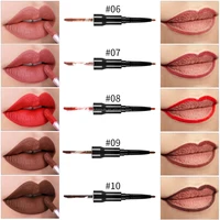 

Matte Lipstick Cosmetics Waterproof Double Ended Long Lasting Nude Red Matte Lip liner Pencil Lipstick