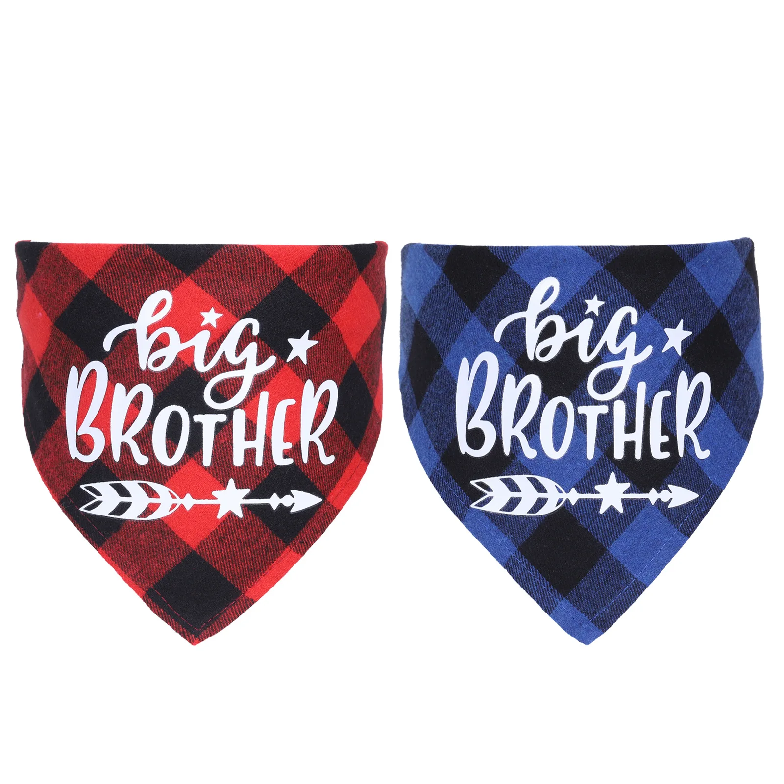 

New Dog Scarf Big Brother Big Sister Print Pregnant Pet Cotton Bandana, 5 colors available