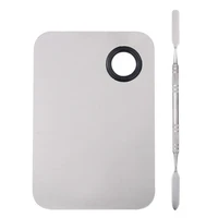 

Cosmetics stainless steel makeup mixing palette with spatula