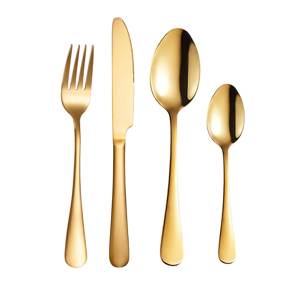

Wholesale Restaurant Hotel Kitchen Silverware Luxury Gold Plated Knife Spoon Fork Silver Flatware Stainless Steel Cutlery Set, Silver, gold, rose gold, colorful, black, customizable