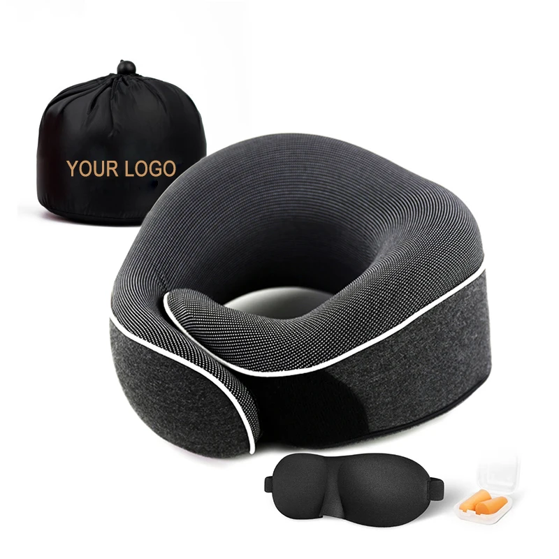 

Upgraded Airplane 100% Pure Memory Foam Folding 360-Degree Adjustable NECK support Portable Travel Pillow