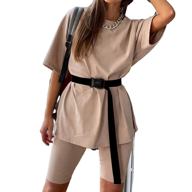 

Summer Trendy Hot Style Women Clothing Outfits Casual Top Two Piece Short Set, Multiple color