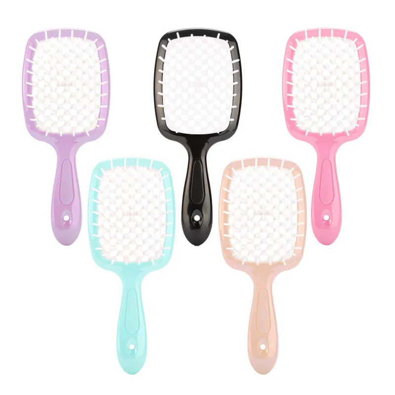 

Tiktok Popular Candy Color Hairbrush RTS Small MOQ Customized Logo Massage Detangling Brush The Original Flexy Hair Brush