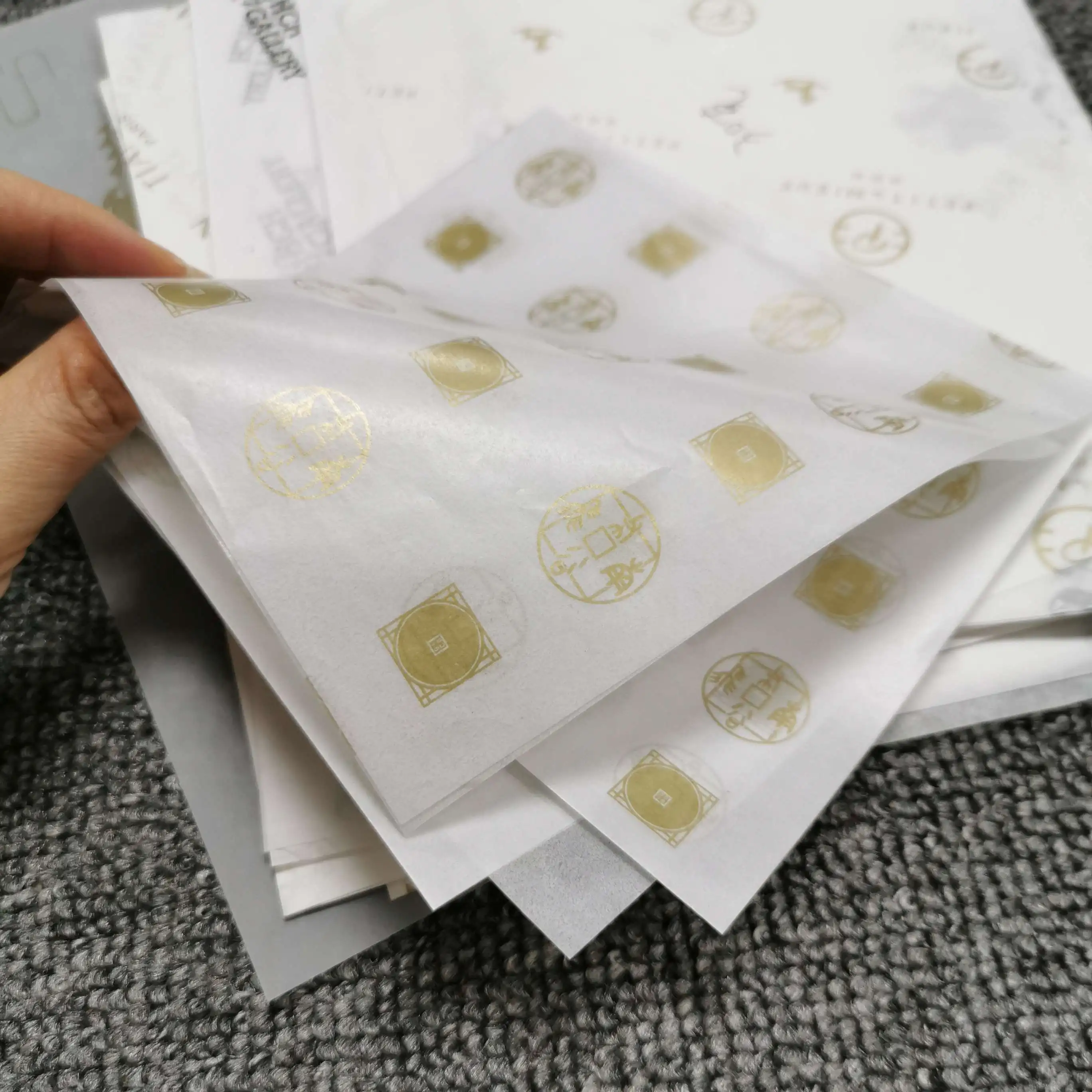 

Full page logo printed Tissue Paper Clothing Wrapping for shoes or clothing packaging