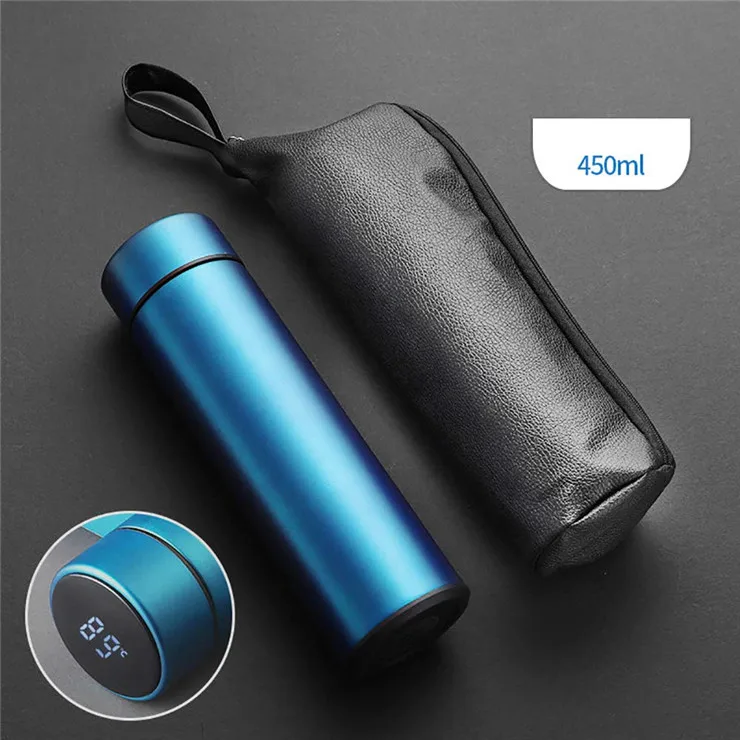 

500ml Fashion Smart Vacuum Cup With LED Temperature Display Stainless Steel Vacuum Flask Bottle Travel Thermos Cup Coffee Mugs, Customized color