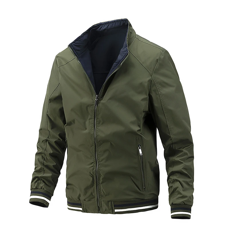 

High-inquiry men reversible jacket waterproof stand collar men fashion winter wear
