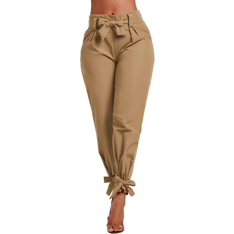 

Womens Casual High Waist Pencil Pants with Bow-Knot Pockets for Work, Picture color