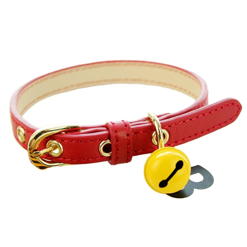 

Pet Products Supplies Dog Martingale Collar Training Adjustable Pinch Pet Choke Leather Red Bell Pet Beds & Accessories, Customized color