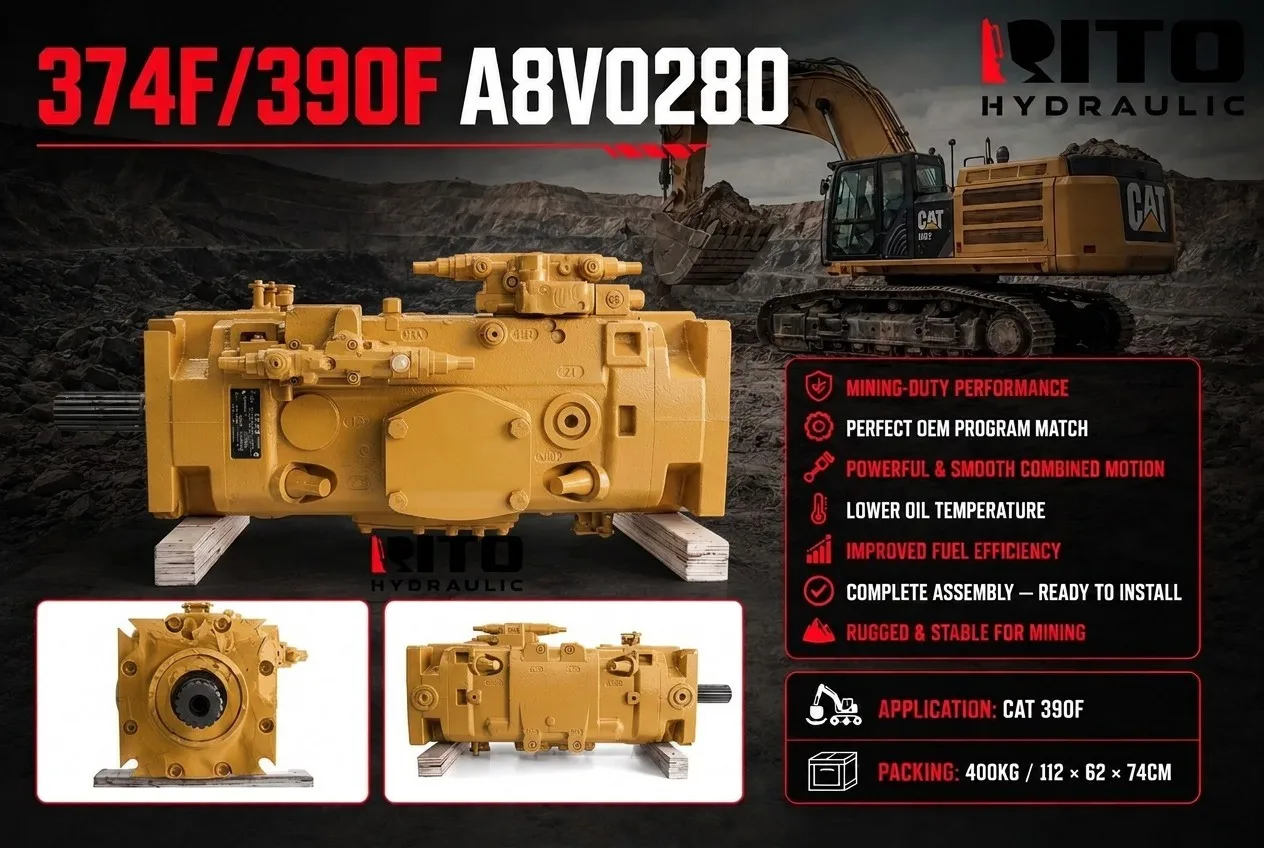 CAT 390F A8VO280 Hydraulic Pump Assembly - RITO HYDRAULIC