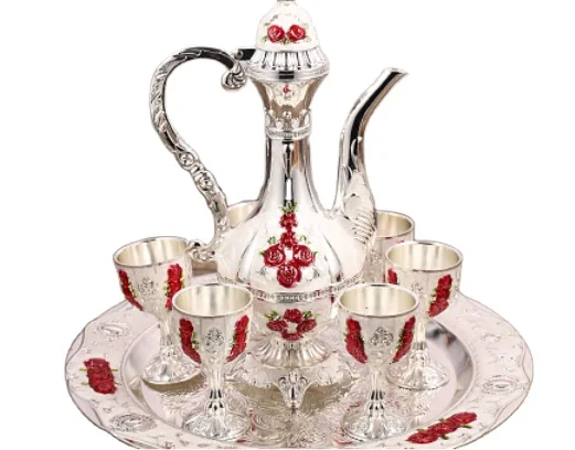 

2021 top selling Wholesale Retro Royal Wine Glass ray Sets Furniture Decoration Handicrafts Wine Jugs, Picture